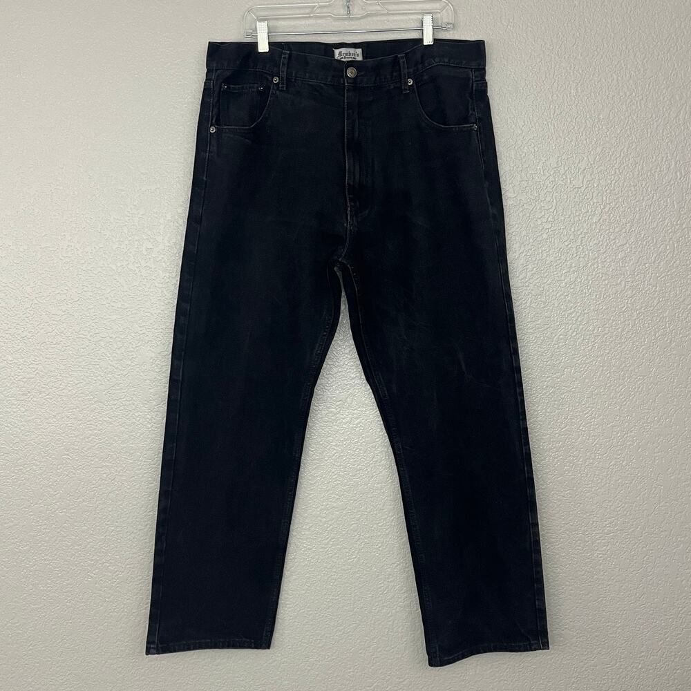Members Property Black Jeans Mens 40x34 Straight Leg Denim Pants
